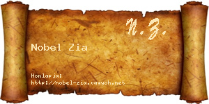 Nobel Zia névjegykártya